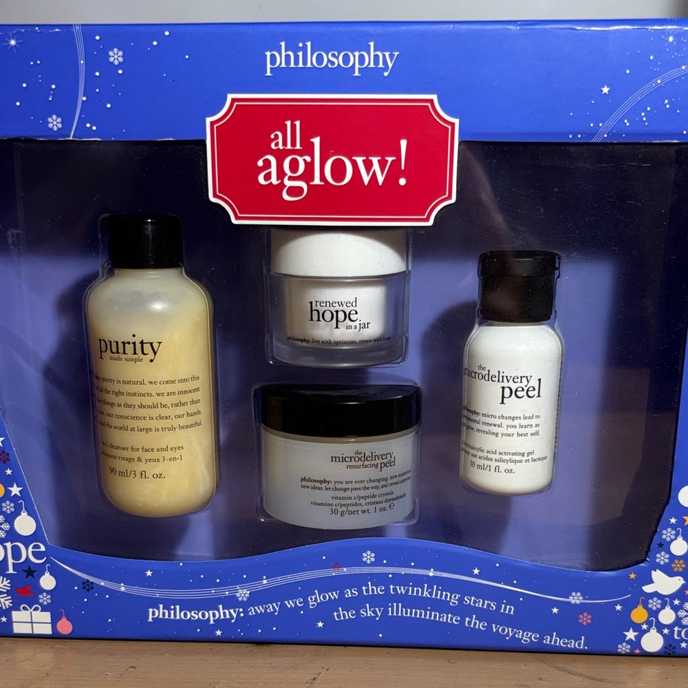 Philosophy All Aglow Skincare Set - Blue and Red Packaging